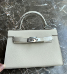 24 uus ehtsast nahast naiste kott peopesa mustriga mini 22CM25 kott h&otilde;bedane pandlaga k&auml;ekott &uuml;he &otilde;laga 25CM+1 shoulder strap with lock