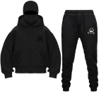 Jujutsu Kaisen Anime Kapuutsiga dressipluuside komplekt Integreeritud kahekihiline soe tuulekindel lukuga kapuutsiga dressipluus Y2k Vintage pusa Streetwear XL black