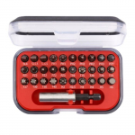 Kompaktne 31-osaline kruvikeeraja otsikute komplekt CETAFORM must