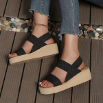 Uued minimalistlikud slingback-kiilusandaalid, suvised kerged slaidid, &uuml;hev&auml;rvilised, paksu p&otilde;hjaga naiste kingad Naiste sandaalid 36 beež