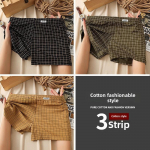 Meeste ruudulised puuvillased bokserid: Mugav, lai ja hingav aluspesu 3XL (recommended 155-190 jin)