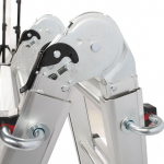 Teleskoopiline astmredel A-kujuline kokkupandav redel alumiiniumsulamist laiad jalad pikendusredel 330 naela koormus