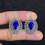 Lapis Lazuli k&otilde;rvar&otilde;ngad V&auml;&auml;riskiviga k&otilde;rvar&otilde;ngad K&auml;sitsi valmistatud ehted 925 Sterlingh&otilde;bedast k&otilde;rvar&otilde;ngad Ilusad vintage k&otilde;rvar&otilde;ngad Kingitused talle H&auml;mmastavad ehted