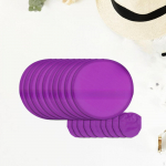 10 Pieces Folding Fan ,Flying Disc Summer, Classic ,Diameter 20 cm, Round Portable for lilla