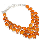 Baltic Amber Handmade 925 Sterling Silver Jewelry Necklace 18 d7c46