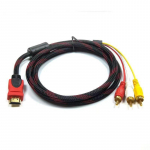 HDMI-&uuml;hilduv 3rca muunduriga adapteri kaabel punane/must