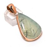 Prehnite Handmade Copper Jewelry Pendant 2.13 f8l14