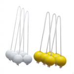 6 Pieces Ladder Balls Diameter 42mm Backyard Game, Easy to Use ,Indoor or Outdoor Activities 3 Yellow and 3 White