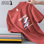 HNXC Puuvillane l&uuml;hikeste varrukatega T-s&auml;rk Meeste moodne vaba poolvarrukatega s&auml;rk tr&uuml;kitud kaastundes&auml;rk M helehall v&auml;rv