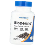 Musta pipra ekstrakt, Bioperine 10, Nutricost 120kaps (71647005) 120caps