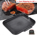 K&ouml;&ouml;gis mittenakkuva grillpann malmist p&ouml;&ouml;ratav grillpanniplaat suur kuum induktsioon k&auml;epidemetega toiduvalmistamine