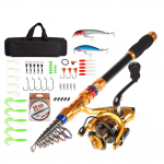 Uus &otilde;ngekomplekt s&uuml;sinikkiust teleskoop&otilde;ngeritva ja -rulli kombineeritud komplekt merevee magevee paadiga reisimiseks 1.8M