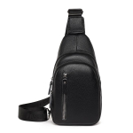 Messengeri &otilde;lakott meestele ja naistele ehtsast nahast crossbody sling reisipakett must disaineri rindkere kott
