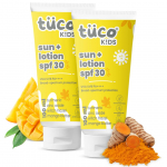 Tuco&reg; Kids 2 in 1 Sunscreen + Body Lotion with SPF 30 | Turmeric, Licorice, Mango Butter | UVA/UVB PA++++ | Ages 2-5, 5-10, 10-15 | 100 ml (Pack of 2)