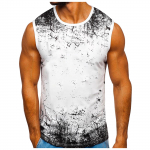 Meeste Summer Surf Beach Tank Top suur vabaaja hingav varrukateta topp vaba tr&uuml;kiga meeste s&auml;rk L valge