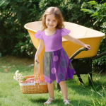 T&uuml;drukute v&auml;ikelapse varrukakleit kleidid vabaaja peo koolikleidid riided t&uuml;drukutele 140 lilla