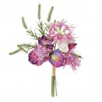 Simuleeritud kimp iiristega, tuvidega kimp, realistlikud siidist lilled, v&auml;hese hooldusega, kunstlillede kimp, sisekujundus lilla