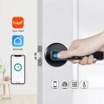 Tuya Digitaalne S&otilde;rmej&auml;lje Ukselukk 5-in-1 Nutikas Uksek&auml;epide Lukk Magamistoa APP Kaugjuhtimisega Avamine Elektrooniline Lukk APP+Password+Fingerprint
