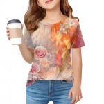 Lapsed voldivad T-s&auml;rgi T&uuml;drukule Suvine Moodne &uuml;markraega tr&uuml;kitud lilledega l&uuml;hikeste varrukatega jakk 100