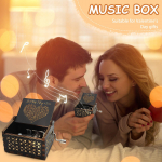 Can't Help Falling In Love Muusikakarp, S&uuml;nnip&auml;evakingitused naisele, t&uuml;druks&otilde;brale, naistele, Vanaaegne puidust k&auml;siv&auml;ndaga muusikakarp, Valentinip&auml;ev, Pulma-aastap&auml;ev One Size