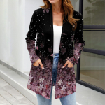 Naiste kerged kampsunid avatud esiosaga, pikkade varrukatega, vaba l&otilde;ikega, &otilde;hukesed kampsunid taskutega L lilla