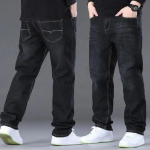 Suur Suurus Meeste Teksad K&otilde;rge Venivusega Denim Kangas Suur Suurus P&uuml;ksid 45-150kg jaoks Teksad Mees Laiad S&auml;&auml;red Teksad P&uuml;ksid Mees 50