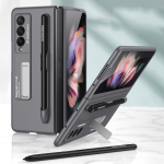 Samsung Galaxy Z Fold3 5G GKK &uuml;li&otilde;huke arvutitelefoni &uuml;mberp&ouml;&ouml;ratav &uuml;mbris koos hoidiku ja pliiatsipesaga For Samsung Galaxy Z Fold3 5G tumehall v&auml;rv