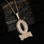 ZAKOL Hiphop Rock O Block Tsirkooniumoksiidi Ripatsiga Kaelaketid Naistele Meestele Unisex Metallist Kristallist Choker Kaelal&uuml;li Kett Tsirkooniumi Kingitused