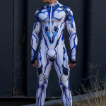 3D digitaaltr&uuml;kk Lavakost&uuml;&uuml;mid T&auml;iskasvanutele Halloweeni &Uuml;ritused Karnevali Teemapidu Cosplay Riietus M&auml;ngimine Jumpsuit S