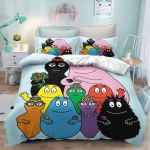 Barbapapa multikas tekikott Anime 3D-tr&uuml;kiga Armas laste magamistoakomplekt Pol&uuml;ester T&auml;iskasvanu kingitus 2/3 tk Voodipesu EU Twin(135x200cm)