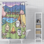 Du&scaron;ikardin Amine Chiikawas Veekindel Pol&uuml;esterkangas V&auml;rvilised Vannikardinad Kodu vannitoa sisustus Kardin Konksuga YL210x180cm gray