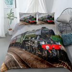 Flying Scotsman Rong Tekikate Komplekt UK &Uuml;ksik Kahekohaline Queen US Twin T&auml;iskasvanu King Suurus Voodipesu Komplekti Hulgas 140x200cm