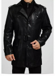 Meeste Must TRENCH-katel Halloweeni Formaalne Vabaaja Ehtne Pehme Lambanahk S must