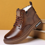 2025 Talv Ehtsast Nahast Kingad Meeste Lumesaapad Soe Pl&uuml;&uuml;sist Lame Br&auml;nd Meeste Pahkluusaapad Must Pruun Libisemiskindel 44 pruun