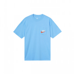 Nike Sportswear Vabaaja Hingav Tagumine Logo &Uuml;mmarguse Kaelusega L&uuml;hikeste Varrukatega T-s&auml;rk Meeste Topid &Uuml;likoolisinine DM6426-412 M
