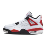 Air Jordan 4 Retro GS Red Cement Laste tossud Valge Tulepunane Must 408452-161 35.5