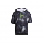 Adidas Gradient Disainiga Hingav Vabaaja Kapuutsiga L&uuml;hikeste Varrukate T-s&auml;rk Meeste Topid Must HB5427 XXL