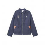 Adidas Originals X Chang Chang Xiong Koost&ouml;&ouml; SS23 &Uuml;hev&auml;rviline Klapptasku Silt Logo T&otilde;mblukuga Krae Jakk Meeste Jakk Tumesinine IS0644 XL