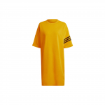 Adidas Originals Monokroomne Logo &Uuml;mmarguse Kaelusega Pusa Kleit Naiste Kleidid Kollane HM1748 S-M