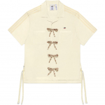 Adidas Originals X Clot Collaboration Bowling Fashion Minimalistlik Mitmek&uuml;lgne L&uuml;hikeste Varrukatega T-s&auml;rk Unisex T-s&auml;rgid Valkjas JP1599 L