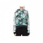 Adidas Originals Trefoil Seeria T&auml;isprindiga Smiley N&auml;gu Vabaaja Mugav Kapuutsiga S&auml;rk Naiste Kapuutsiga S&auml;rgid Roheline DV2661 XS
