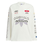 Adidas Originals SS25 Mootorratta v&otilde;idus&otilde;idu stiilis kootud lai pikkade varrukatega T-s&auml;rk Meeste pealsed KH1200 2XL