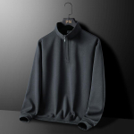 Meeste vaba l&otilde;ikega p&uuml;stkraega poollukuga pikkade varrukatega vabaaja pullover XXXXL gray