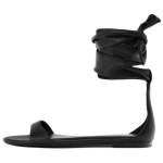 Zara Vintage avatud varba madalad nahast paeladega sandaalid Naiste sandaalid Must 3605510800 40