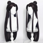 Anime Tian Guan Ci Fu Hu Hua Cheng Xie Lian Parukas S&uuml;nteetiline Pikk Sirge Must Cosplay Juukseparukas Peoks Halloweeniks as the picture-