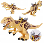 Juuraajastu Dinosauruste ehitusklotsid Brachiosaurus DIY Suur T-Rexi tegevuskuju Mudelid Laste m&auml;nguasjad Loomad Kingitused