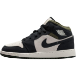 Air Jordan 1 Mid SE GS Keskmine Oliiv Must Laste Tossud Roheline Valgus-Puidukivi-Pruun Purjekas HV4399-102 36