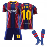 Klassikaline 20/21 Messi Barcelona Jerseys laste jalgpallitreeningkost&uuml;&uuml;mi komplekt 24 punane