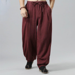 Mood Meeste Harajuku Haaremip&uuml;ksid Meeste Suvised Puuvillane Linane Jooksup&uuml;ksid Meeste Vintage dressip&uuml;ksid Mood 5XL must