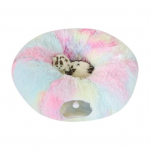 Pehme kassitunnelvoodi rippuvate pallidega Pestav Siseruumides Kutsikad Donut Tunnelm&auml;nguasi V&auml;ikesed Suured Kassid Lemmikloomad &Uuml;mar Piilumiskoobas M&auml;ngutunnel Lemmikloomatarbed